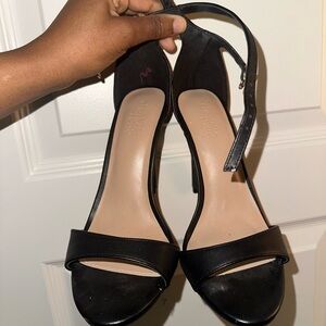 Charlotte Russe Black Strappy Heels
